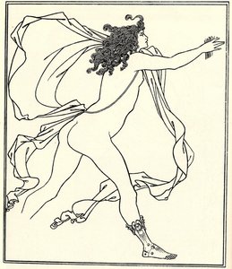 Apollo förföljer Daphne, 1896 av Aubrey Beardsley