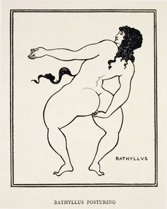Bathyllus, romersk dansare och artist av pantomimus av Aubrey Beardsley