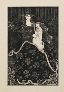 Julkort, från en bok med femtio teckningar av Aubrey Beardsley