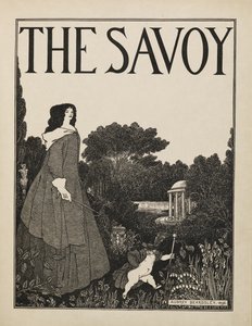 Omslagsdesign för nr 1 av "The Savoy" från en bok med femtio teckningar av Aubrey Beardsley