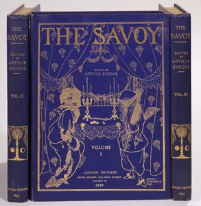 Omslagsdesign för The Savoy, Volym I-III, redigerad av Arthur Symons, publicerad av Leonard Smithers 1896 av Aubrey Beardsley