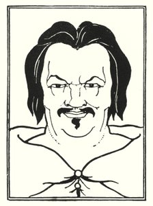 Omslagsdesign, sida av Aubrey Beardsley