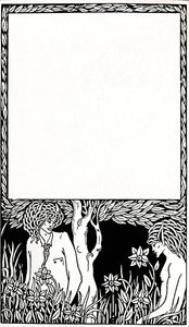 Design för titelsida för hedniska papper, 1893, 1914 av Aubrey Beardsley