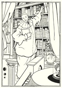 Design för framsidan av "Pierrot" av Aubrey Beardsley