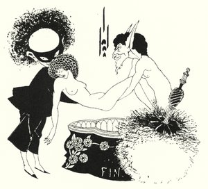 Design för stjärtstycke av Aubrey Beardsley