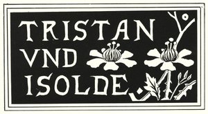 Design från omslaget till Aubrey Beardsleys kopia av "Tristan Und Isolde" av Aubrey Beardsley