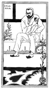 Emile Zola, 1893 88@Zola (1840-1902) fransk författare och romanförfattare; illustration från tidningen 