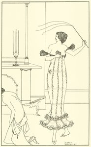 Frontispice, den fullständiga och sanna redogörelsen för Earl Lavenders underbara uppdrag av Aubrey Beardsley