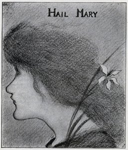 Ave Maria (penna) av Aubrey Beardsley