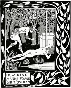 Hur King Marke hittade Sir Tristram, illustration från 