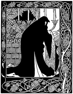 Hur drottning Guenever gjorde henne till nunna, illustration från 