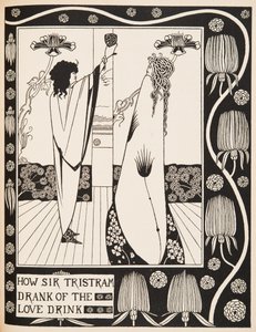 Hur Sir Tristram drack kärleksdrycken av Aubrey Beardsley
