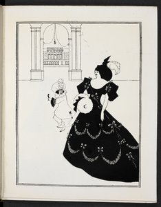 Illustration som visar två figurer av Aubrey Beardsley