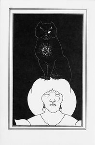 Illustration till berättelsen Den svarta katten av Edgar Allan Poe, 1894-1895 av Aubrey Beardsley
