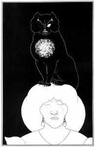 Illustration från Den svarta katten, en novell av Edgar Allan Poe, 1895