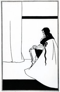 Illustration till "The Fall of the House of Usher" av Edgar Allan Poe, 1894 av Aubrey Beardsley