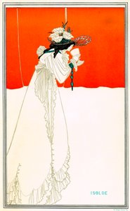 Isolde dricker kärlekens filter av Aubrey Beardsley (1872-1898) efter Richard Wagners opera Tristan och Isolde (Iseult eller Iseut, Yseut, Yseult, Ysolde) - Arturian Celtic legend - Art Nouveau - kromolitografi (kromolitografi) W. Griggs, The av Aubrey Beardsley