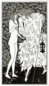 Den mystiska rosenträdgården, ca 1894 av Aubrey Beardsley