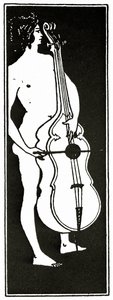 Mannen med cellon, ca 1894 av Aubrey Beardsley