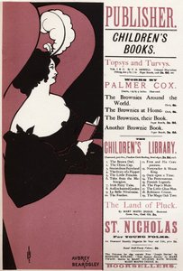 Litteratur. Barnbok. Bibliotek i London, by, England av Aubrey Beardsley