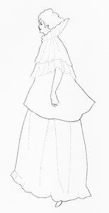 Madame Rejane, illustration från "The Yellow Book", 1894 av Aubrey Beardsley