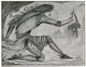 Perseus och Gorgon av Aubrey Beardsley