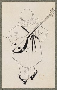 Pjerrot med mandolin, 1894 av Aubrey Beardsley