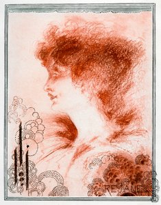 Porträtt av en kvinna, 1898. av Aubrey Beardsley