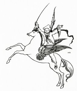 Puck på Pegasus, 1894 av Aubrey Beardsley