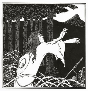 Tannhausers återkomst till Venusberget, ur "The Story of Venus and Tannhauser", 1895