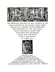 Titelsida Designad av Aubrey Beardsley för Mrs. J. M. Dent and Sons Ltd, 1909, 1914. av Aubrey Beardsley
