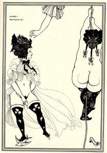 Två atenska kvinnor i nöd. Illustration för Aristofanes Lysistrata, 1896 av Aubrey Beardsley