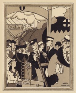 En järnvägsterminal i London (litho) av Aubrey Hammond