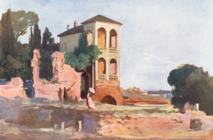 Rom: Villa Mills på Palatinen (färglitografi)