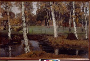 Landskap av Overbeck, Fritz (1869-1909). Olja på duk av August Overbeck