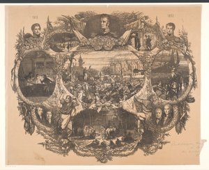 Plakat till minne av novemberfestligheterna 1863 av August Allebe