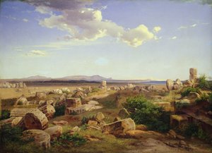 Tempelruinerna vid Selinunte (olja på duk) av August Bromeis