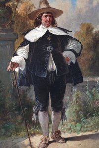 Tyska: Galant gentleman med hatt och käpp av August Gerasch