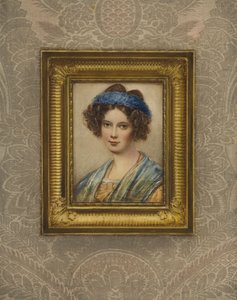 Porträtt av Ludwig von Borstells hustru av August Grahl