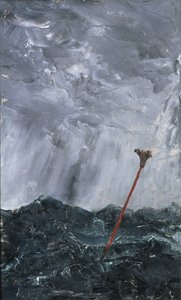 Stormy Sea Broom Booy, 1892 (olja på papper)