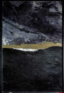 Våg VII. Målning av August Strindberg (1849-1912) Ec. Stämd.