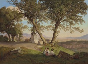 Utsikt över Rom från Villa Mattei av August Lucas