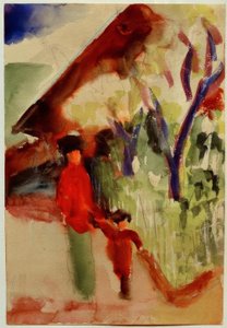 Am Schweizerhaus av August Macke