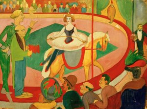 Cirkusbild I: Konstruttare av August Macke