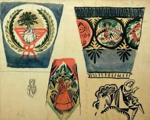Tre vaser av August Macke