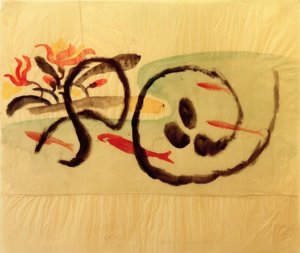 Fiskmönster, design för broderi av August Macke