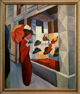 Hatshop (målning på duk) av August Macke