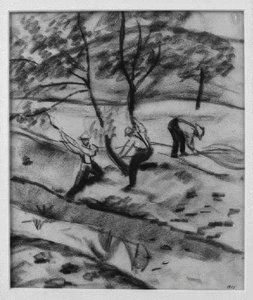 Skogshuggare i Kandern av August Macke