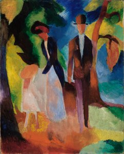 Människor vid den blå sjön av August Macke