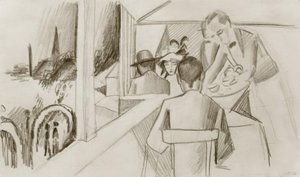 Luftskeppskafé av August Macke